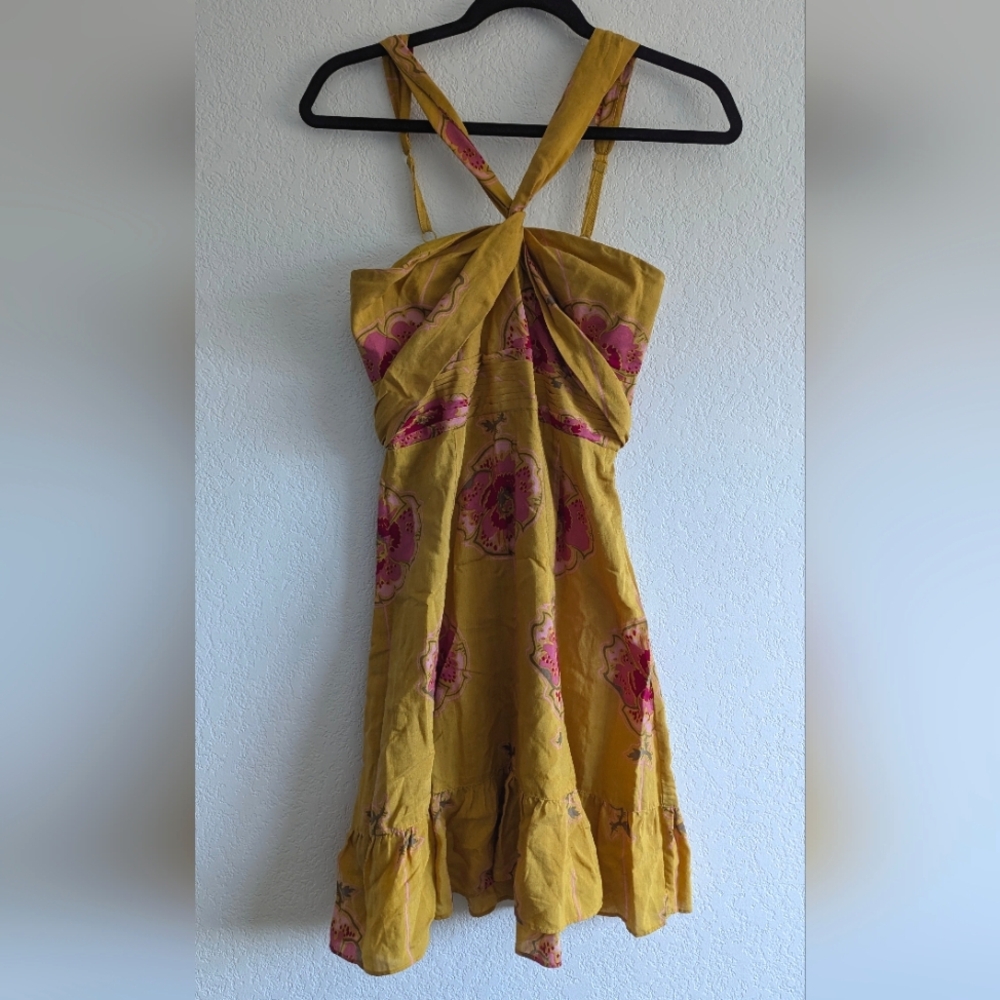 Free People Floral Mini Dress Size 6